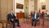 TBMM Başkanı Numan Kurtulmuş, Filistin Büyükelçisi Faed Mustafa'yı Kabul Etti
