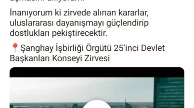 Emine Erdoğan, Çin'deki Şanghay İşbirliği Zirvesi'ne Dair Video Paylaştı