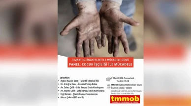 TMMOB İstanbul İl Koordinasyon Kurulu'ndan Çocuk İşçiliği ile Mücadele Paneli Düzenleniyor