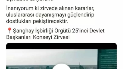 Emine Erdoğan, Çin'deki Şanghay İşbirliği Zirvesi'ne Dair Video Paylaştı