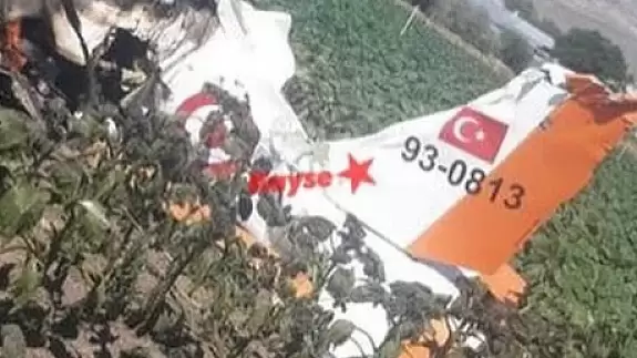 Kayseri'de eğitim uçağı düştü iki pilot şehit oldu