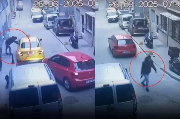Taksi şoförüne silahlı saldırı: Şaşırtıcı görüntüler ortaya çıktı!