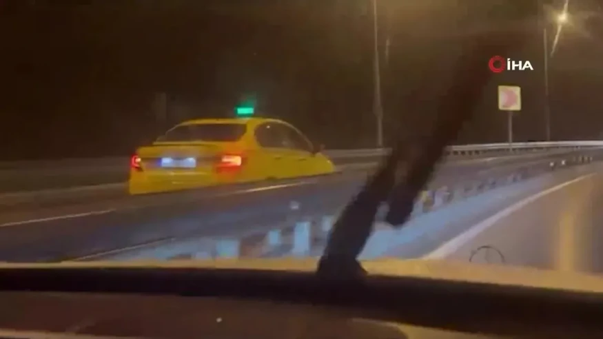 Trafik Güvenliğini Tehlikeye Atan Taksici İstanbul'da Ters Şeritte İlerledi Mi?